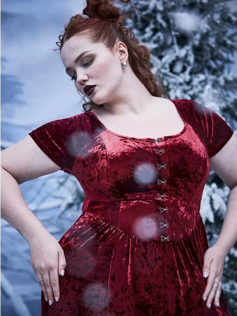NWT Torrid Nightfall Velvet Maxi Dress - Picture 3 of 5